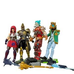FORTNITE 4 Action Figures Set w/ Accessories RUCKUS Yond3r Fable Ultimate Knight